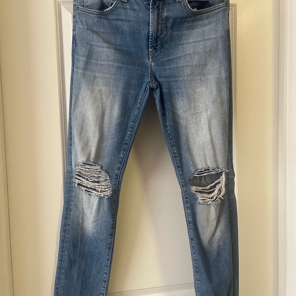 Men's Blue Distressed Jeans